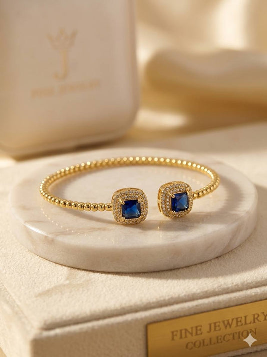 Bangle gold plated stone