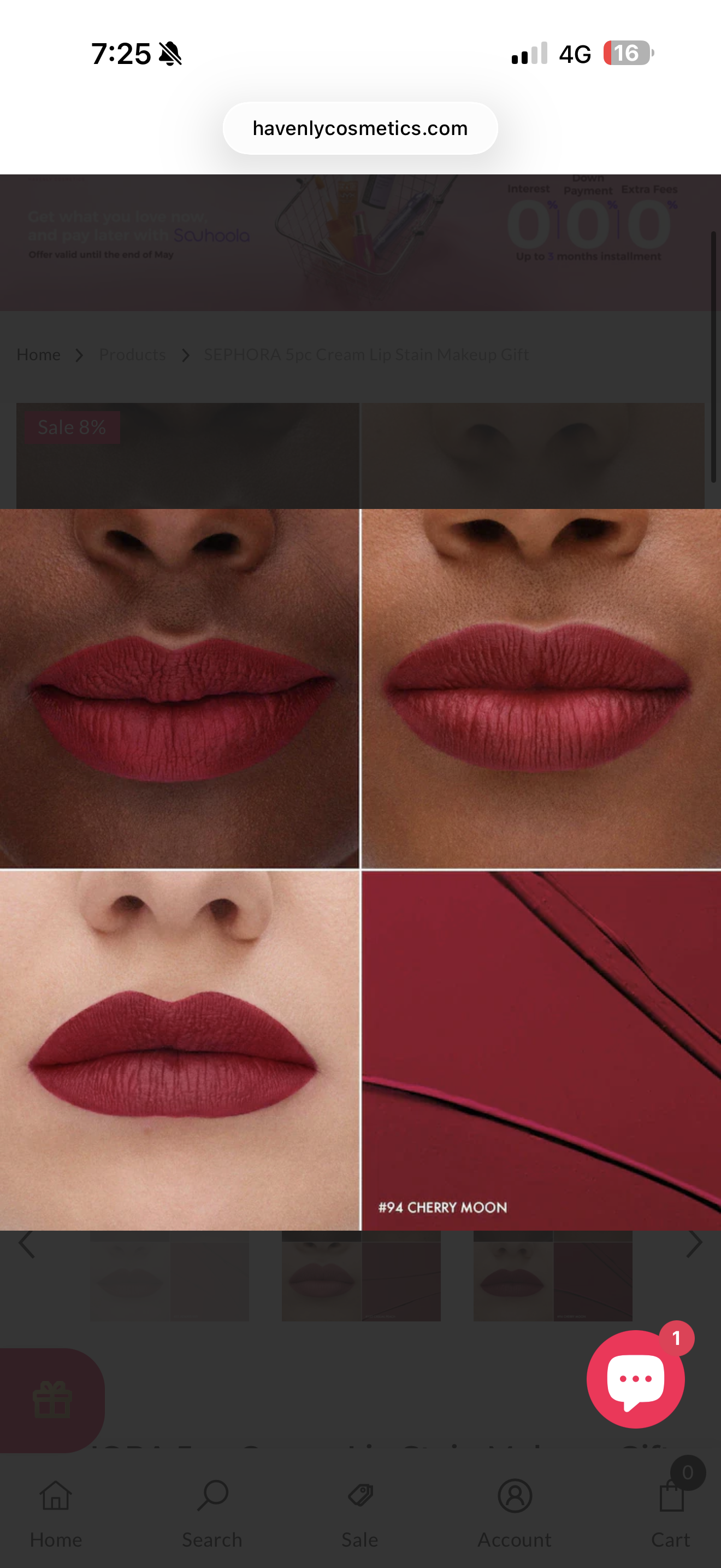 SEPHORA 5pc Cream Lip Stain Makeup Gift
