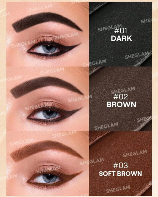 SHEGLAM STREAMLINE brow and eyeliner gel 

2 in 1 pallet
باليت جديده من شيجلام بتجمع بين منتجين : چل للحواجب ✔️ أيلاينر ✔️ 
( waterproof )