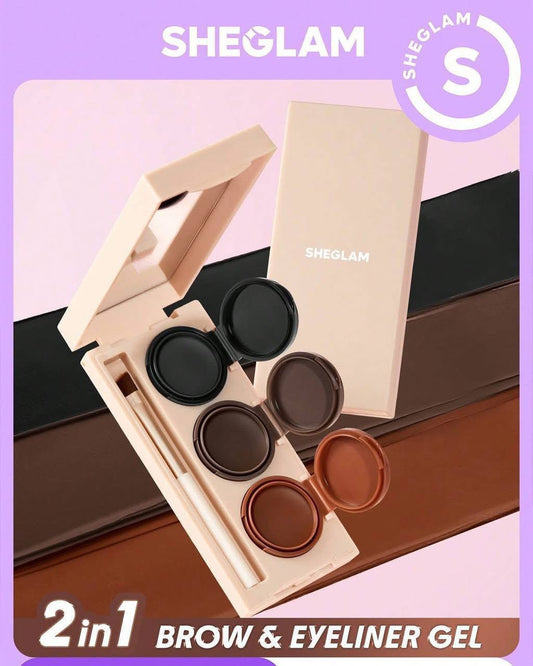 SHEGLAM STREAMLINE brow and eyeliner gel 

2 in 1 pallet
باليت جديده من شيجلام بتجمع بين منتجين : چل للحواجب ✔️ أيلاينر ✔️ 
( waterproof )