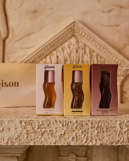 Gisou Honey Infused Lip Oils Gloss Hour Edition Hydrating & Non-Sticky Lip Gloss Set