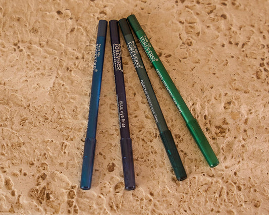 Forever52 kohl waterproof soft long lasting 4 shades light blue - dark blue - light green - dark green