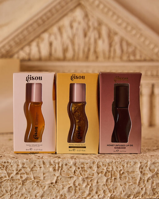 Gisou Honey Infused Lip Oils Gloss Hour Edition Hydrating & Non-Sticky Lip Gloss Set